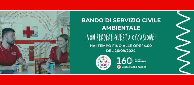 Servizio Civile Ambientale  -  PROROGA SCADENZA DOMANDE al 03 OTTOBRE 2024 ore 14.00